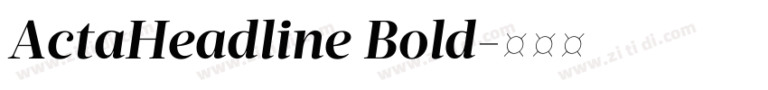 ActaHeadline Bold字体转换